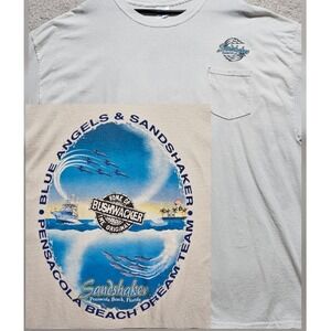 Gildan Sandshaker Pensacola Beach Florida Blue Angels Dream Team TShirt Mens 3XL